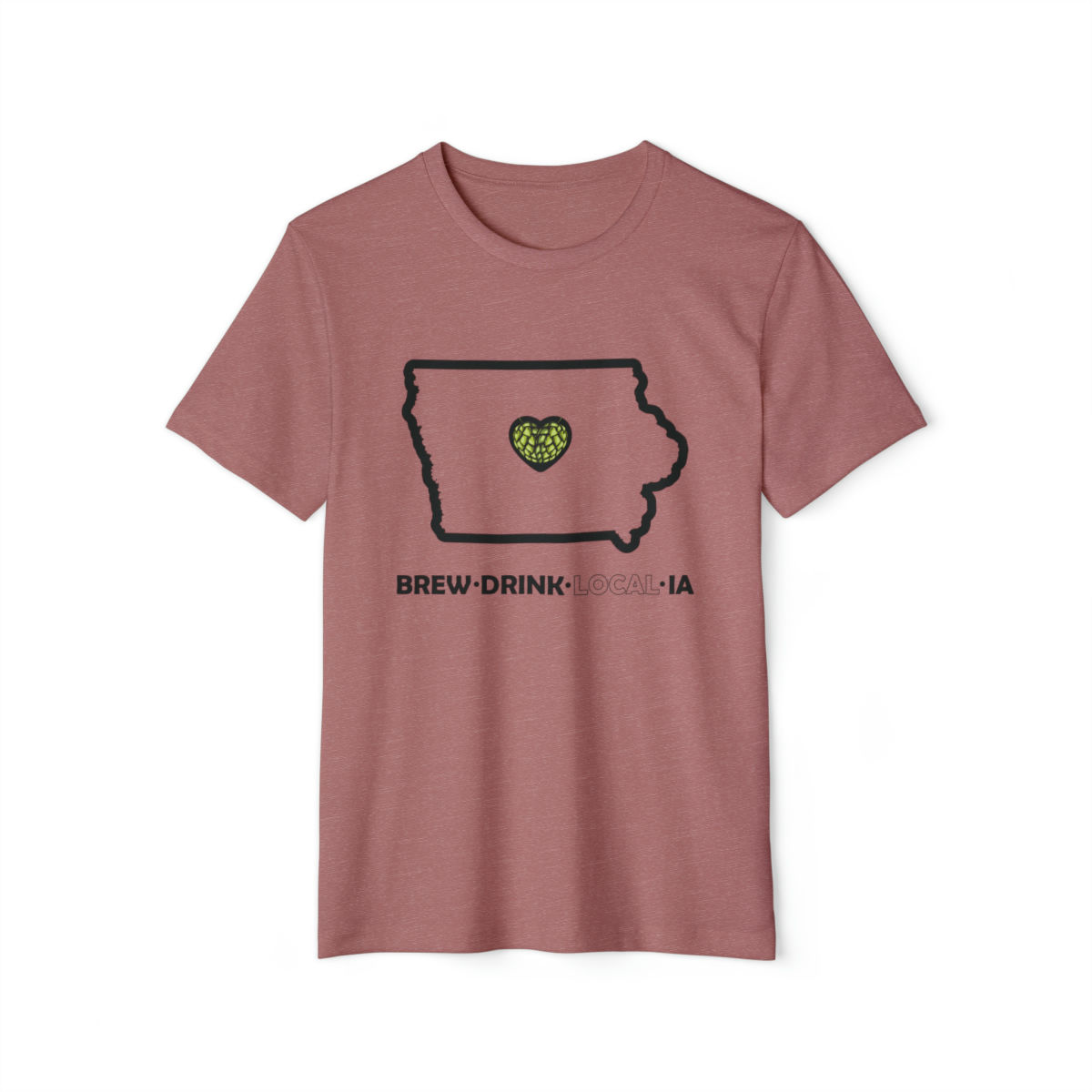 Brew • Drink • Local • IA | Unisex Short Sleeve Tee | Organic and Recycled