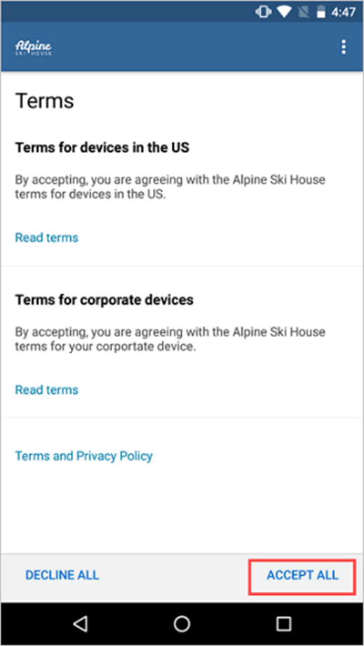 Intune company profile terms