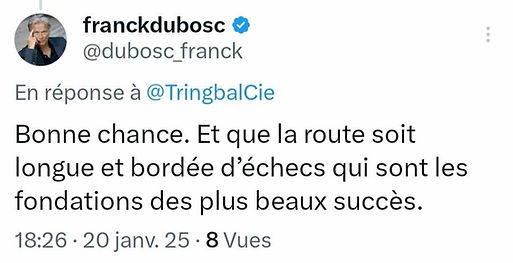 Croquignol et Yoyo avec Franck Dubosc échange amicale de complicité