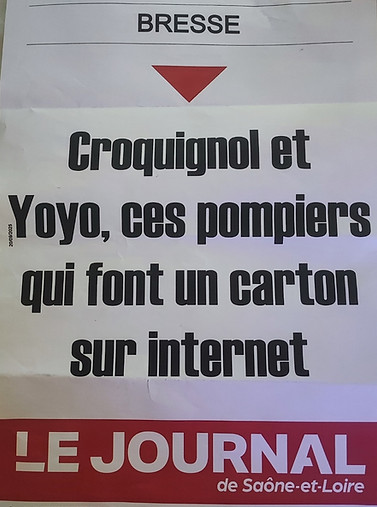 Article de presse du Journal de Saône-et-Loire (JSL) présentant le succès du duo Croquignol et Yoyo