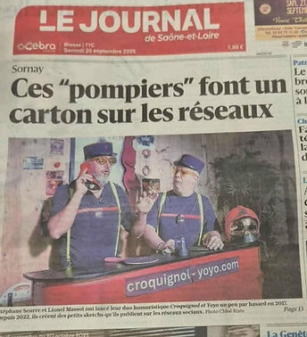 Article de presse du Journal de Saône-et-Loire (JSL) présentant le succès du duo Croquignol et Yoyo