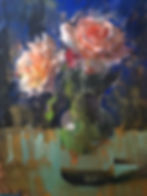 Roses on Ultramarine