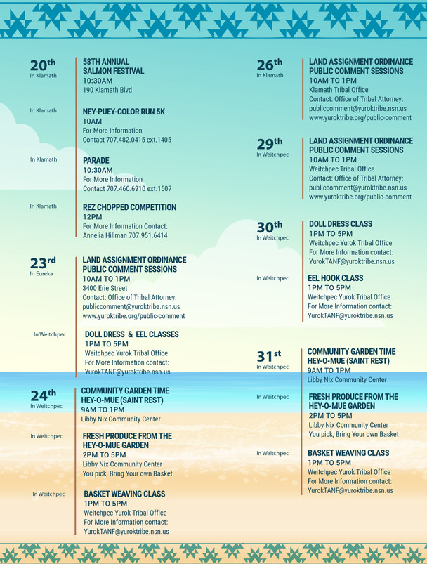 August Event Calendar