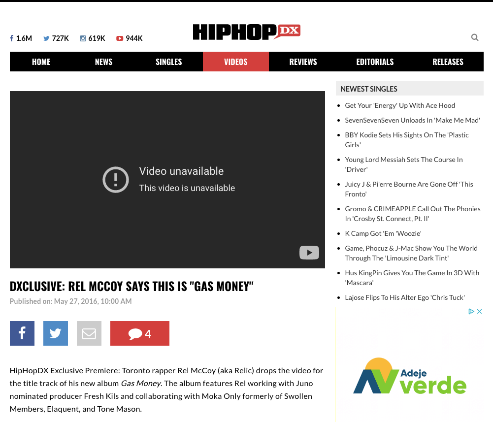 HipHopDX article