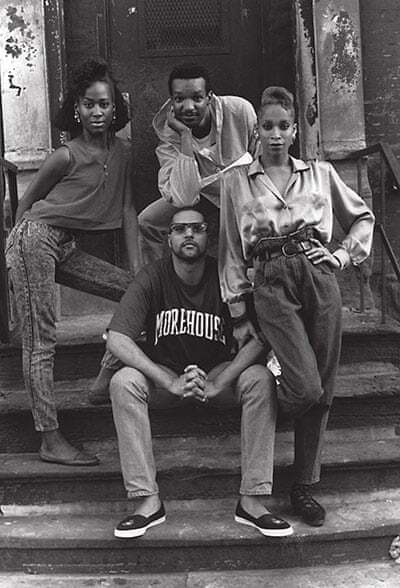 Miembros de La Casa de Saint Laurent (en el sentido de las agujas del reloj): Temperance, Terence, Octavia y Robbie; Harlem 1989. Fuente: The Guardian, 2011.