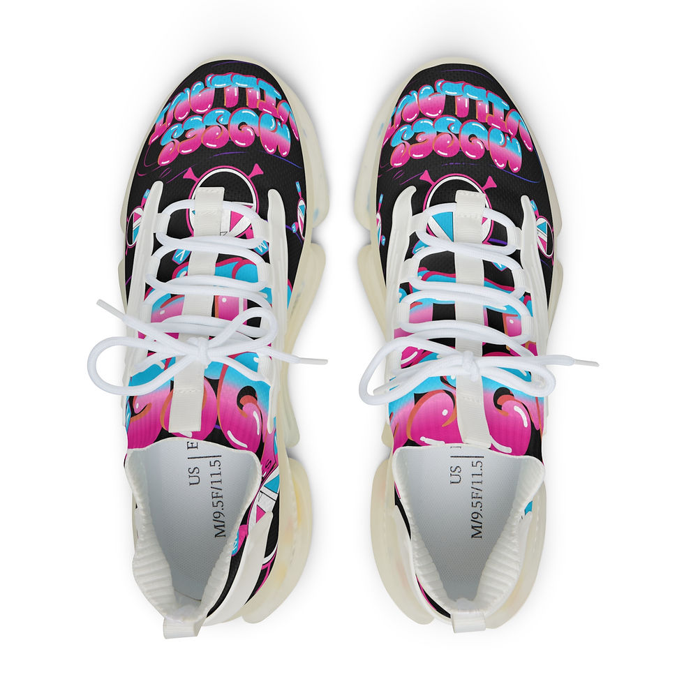 Thumbnail: Vibrant Gradient Men's Mesh Sneakers - Stylish & Colorful Athletic Footwear