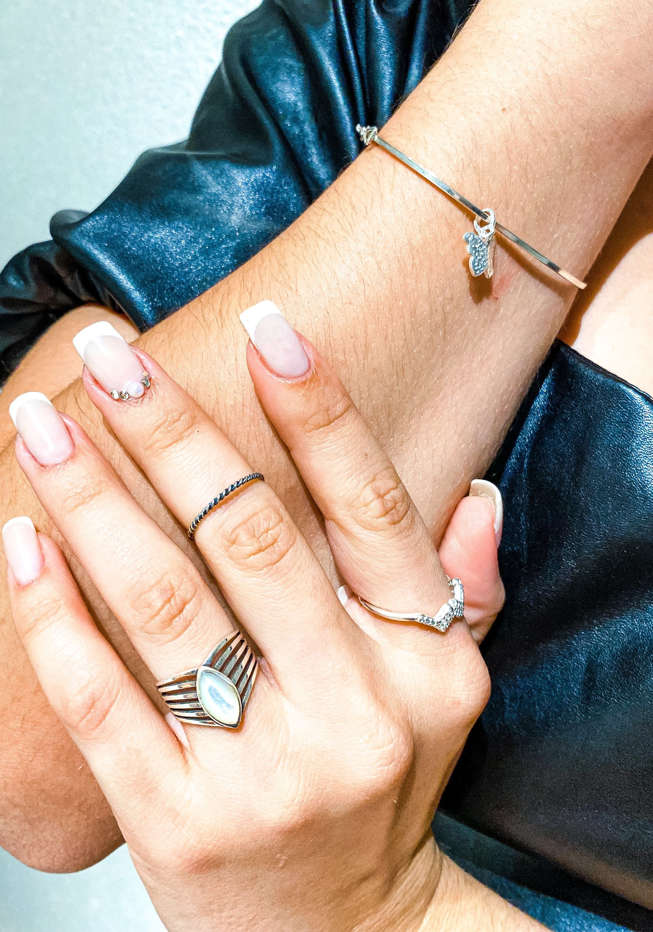 Anel navete abalone file