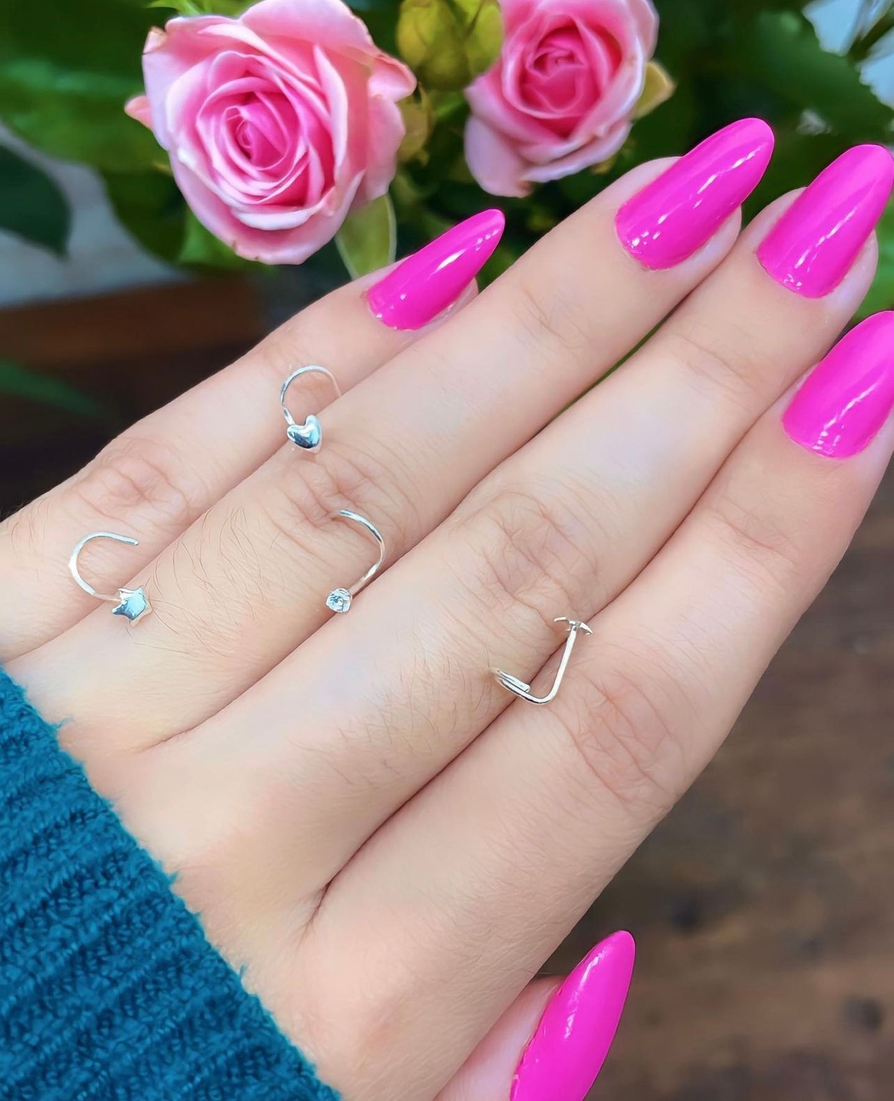 Piercing argola estrela 