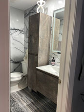 bathroom remodeled by brezden remodeling 