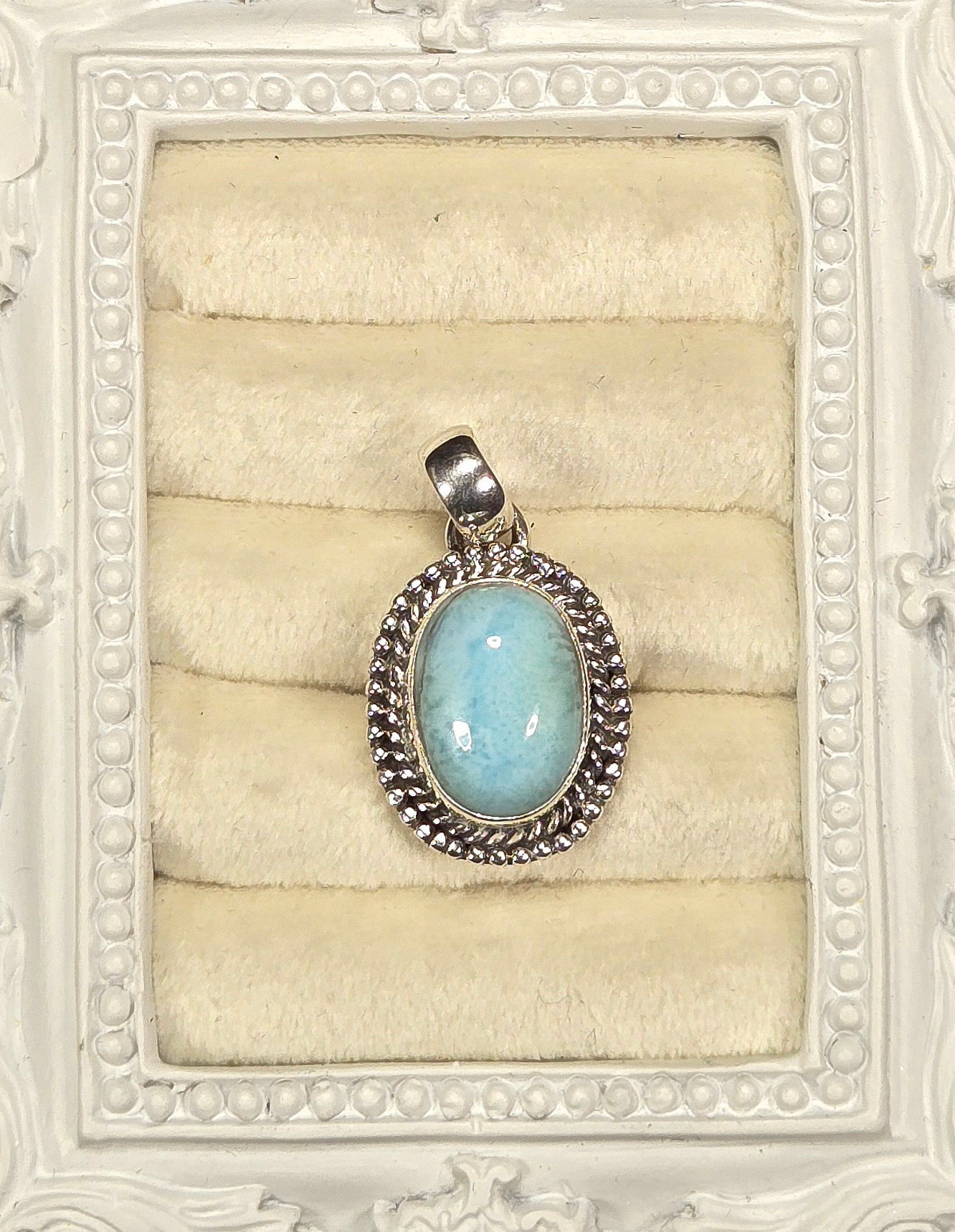 Larimar Pendant Sterling Silver 