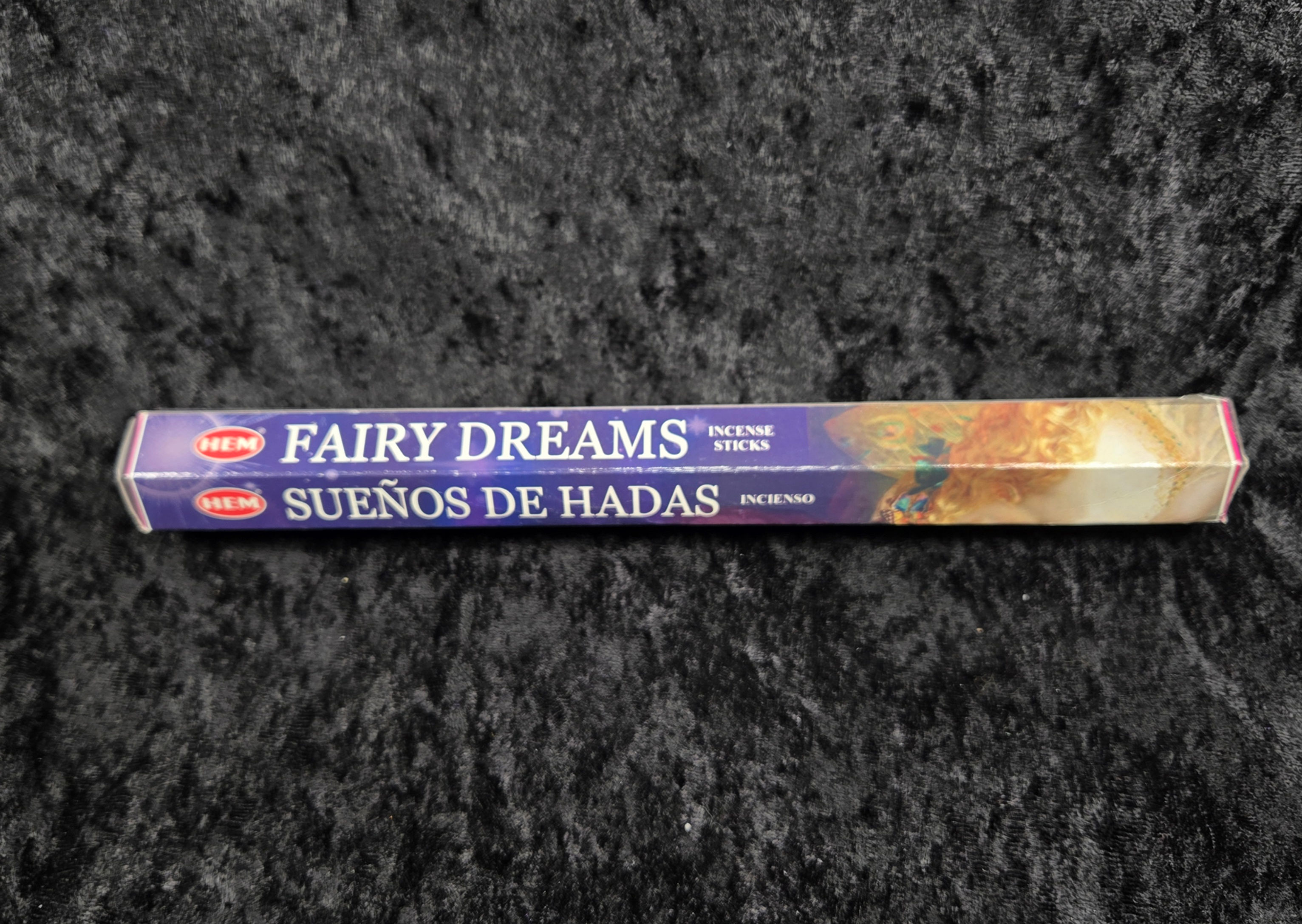Fairy Dreams incense sticks by HEM packaging with pastel illustrated design