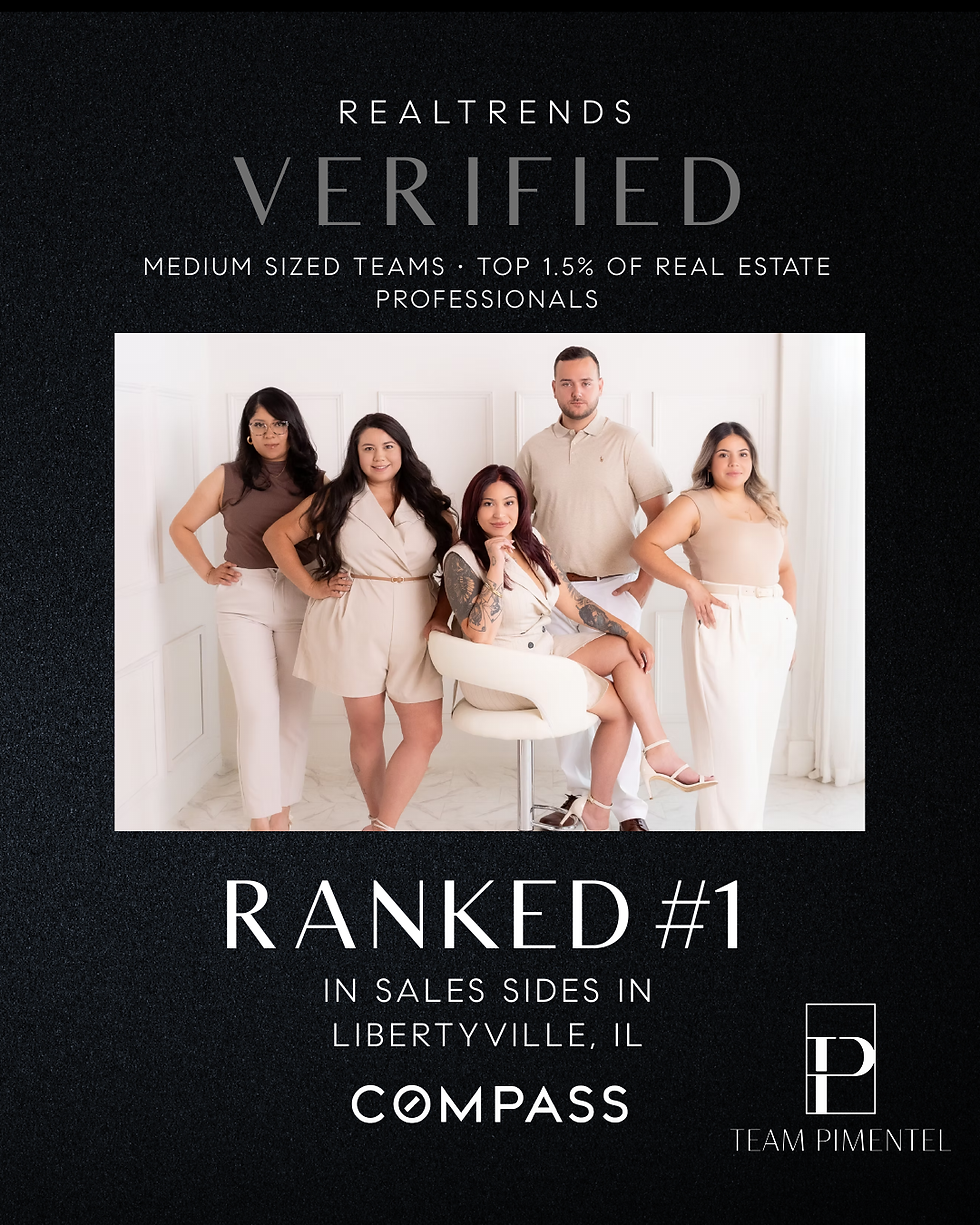 Team Pimentel Named the #1 Real Estate Medium Team in Libertyville by RealTrends Verified