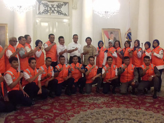 Bapak Anies Baswedan melepas para tim Psikososial DKI untuk berangkat ke Lombok dan Palu