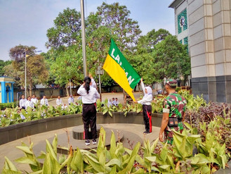 Peserta Pelatihan Dasar CPNS Angkatan 1 - 5 Kamis 13 Juni Tahun 2019 Latihan Menaikan Bendera di JIC