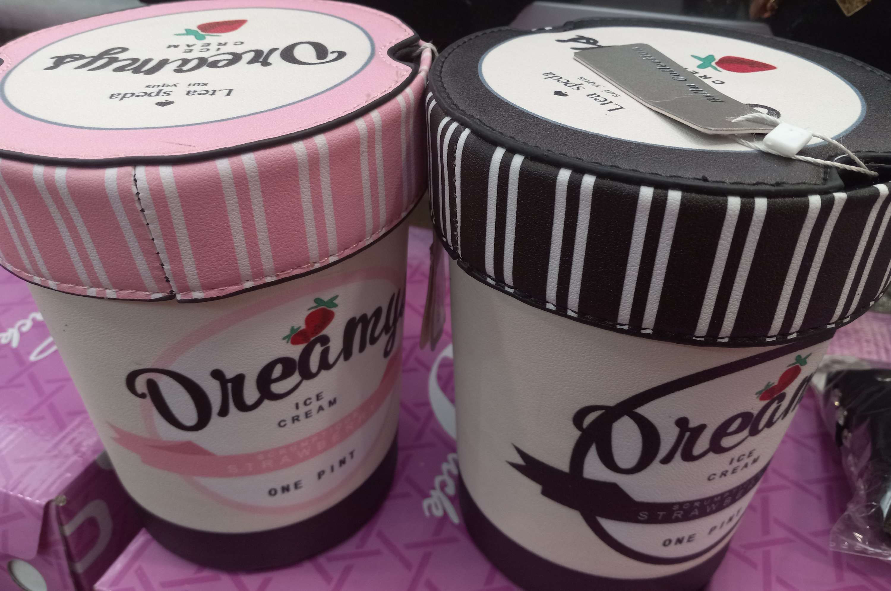 Ice cream purse long strap