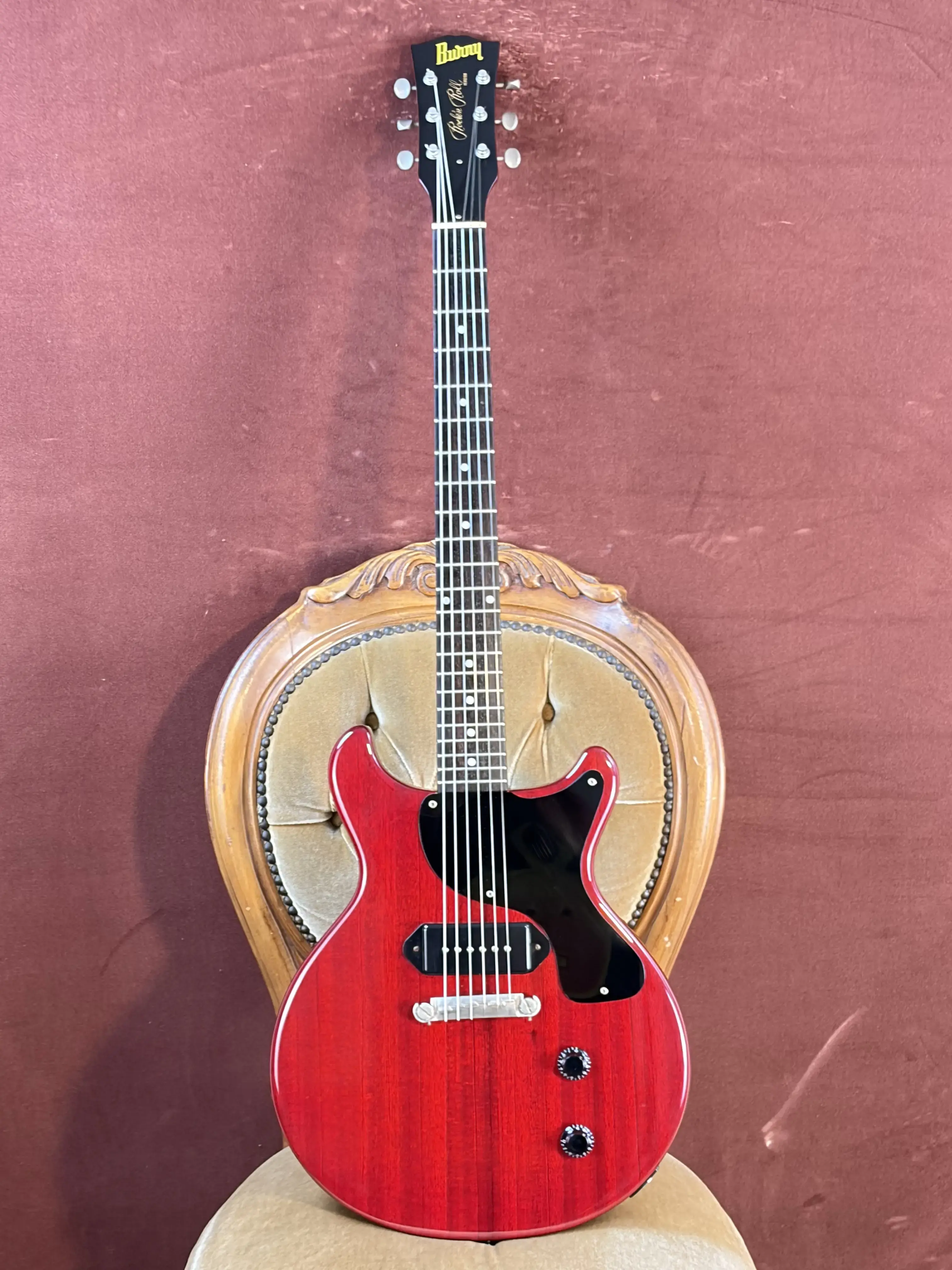 Burny RLJ-55 “Rock ’n’ Roll Version”, 1988, Cherry Red finish, front view
