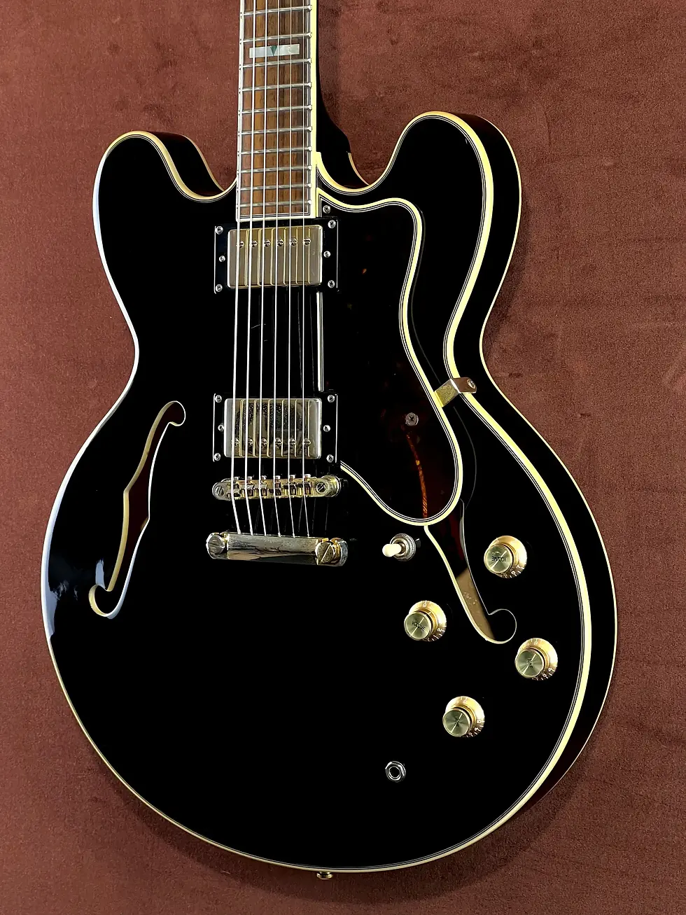Thumbnail: Epiphone Sheraton II Pro ebony gloss finish semi hollow