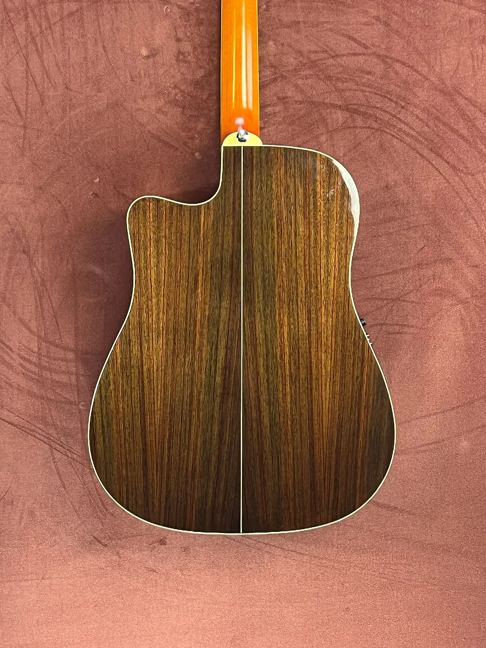 Thumbnail: 2011 Ibanez AW370ECE back view rosewood grain