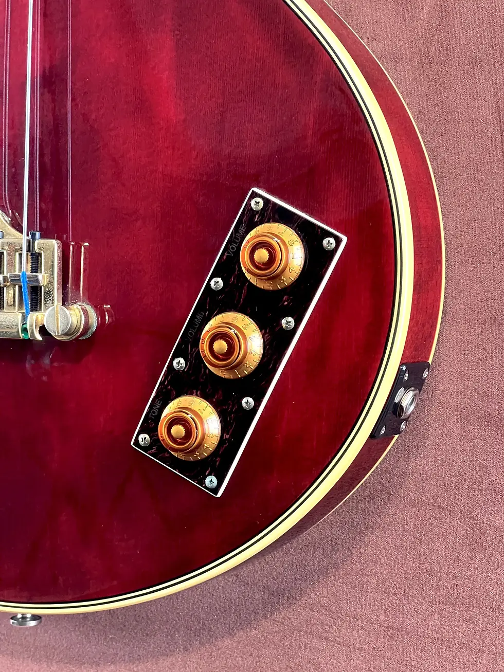 Thumbnail: Epiphone Rumblekat gold 3-point adjustable bridge