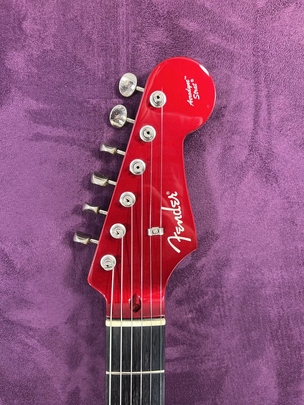 Thumbnail: Fender Aerodyne matching painted headstock Old Candy Apple Red