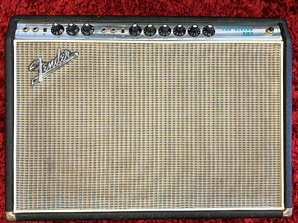 Fender Pro Reverb 1968 drip edge Silverface amplifier front shot Guitar Garage Sydney