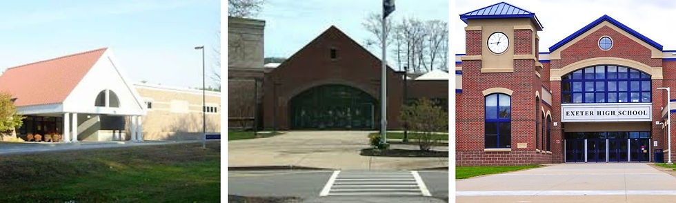Swasey Central School in Brentwood, Cooperative Middle School in Stratham, Exeter High School in Exeter
