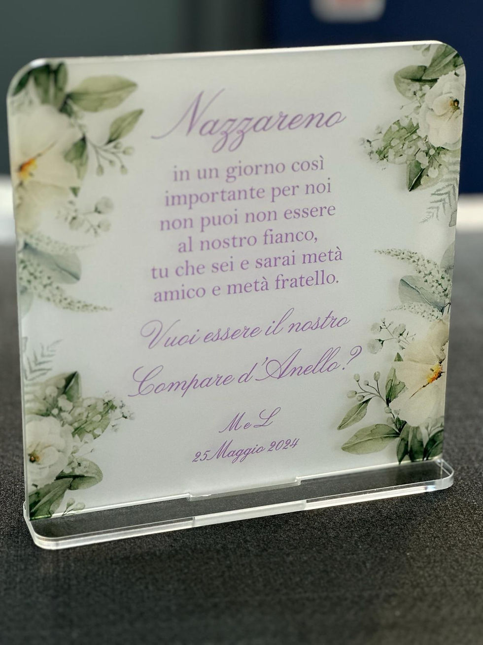 Miniatura: Targhetta Testimone di Nozze