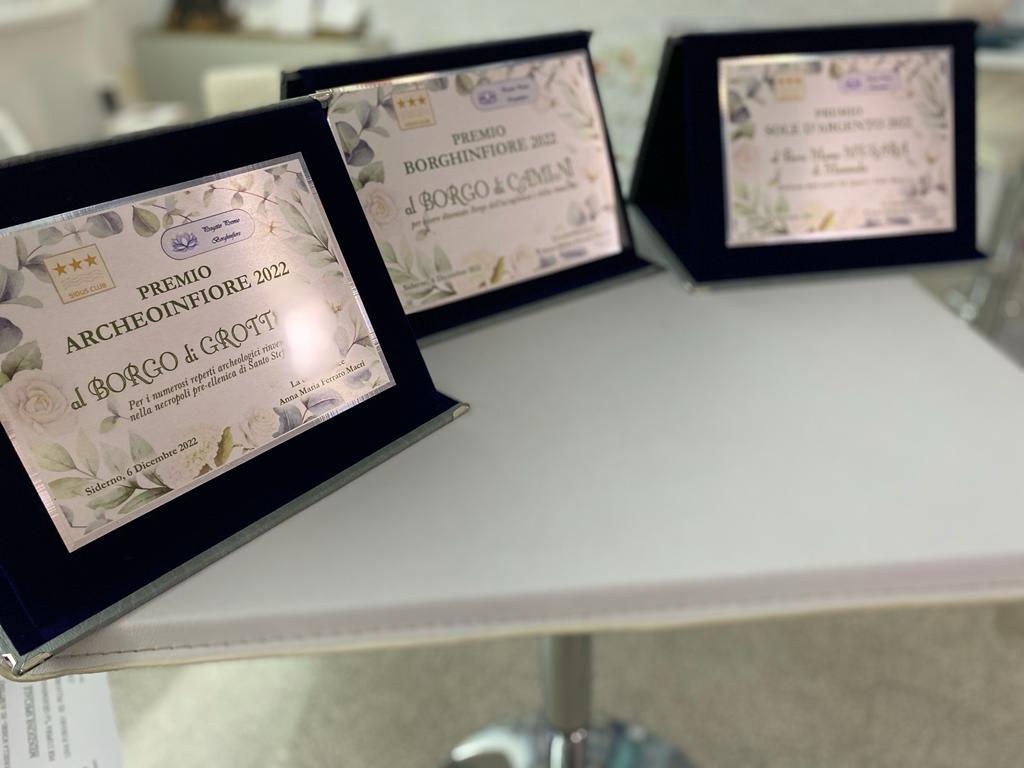 Targa con astuccio velluto blu