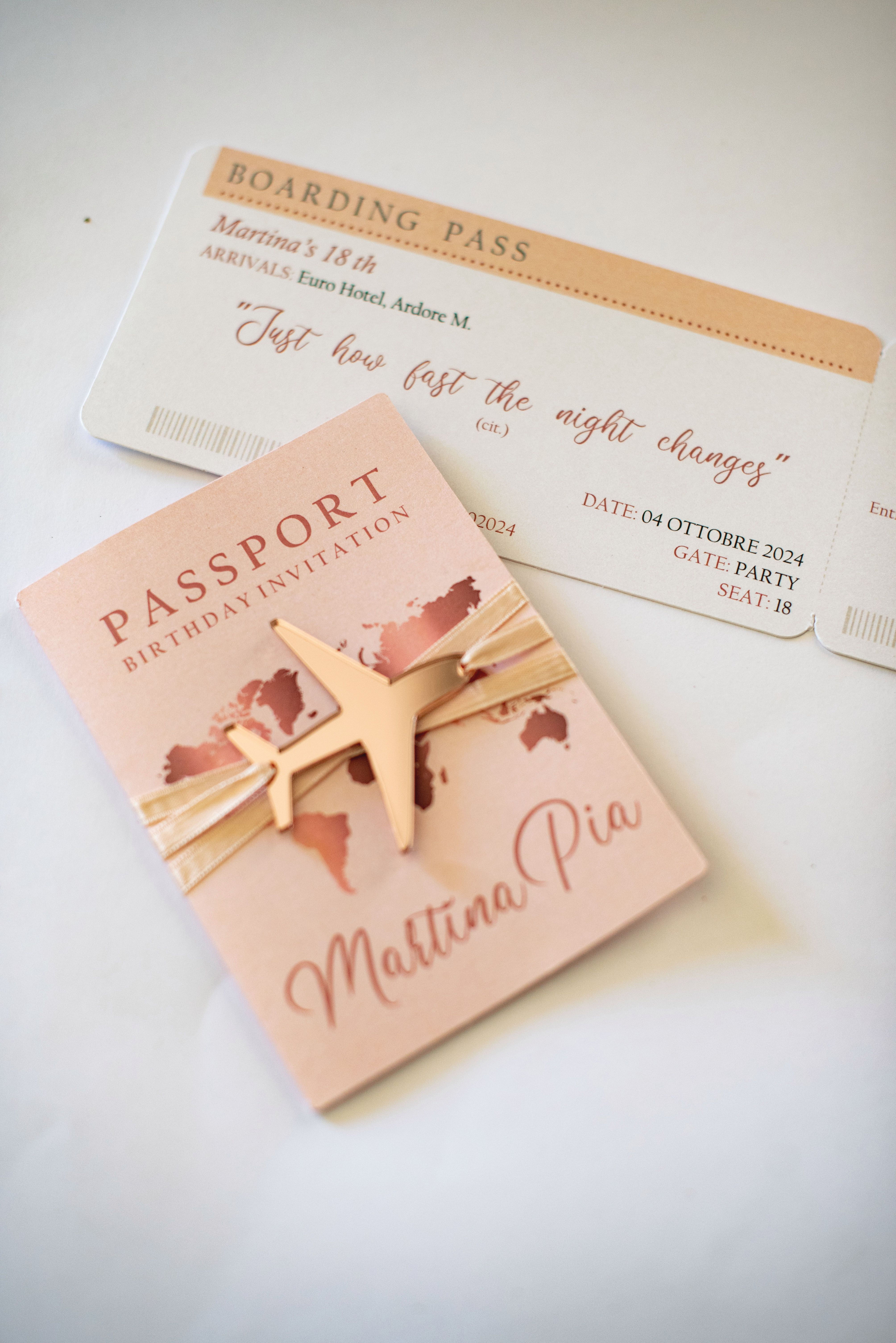 Invito 18 anni tema viaggio