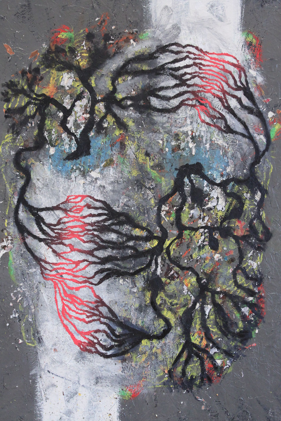 Arcok, vegyes technika, farost, 2012