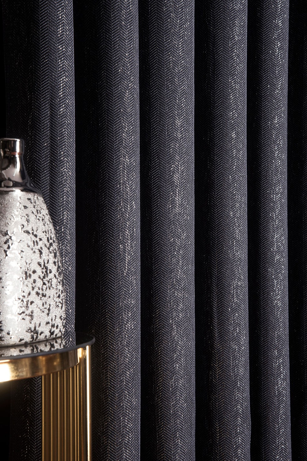 Thumbnail: LUXURY GRAY SILVER GLITTER SHINY CURTAINS FOR HOME