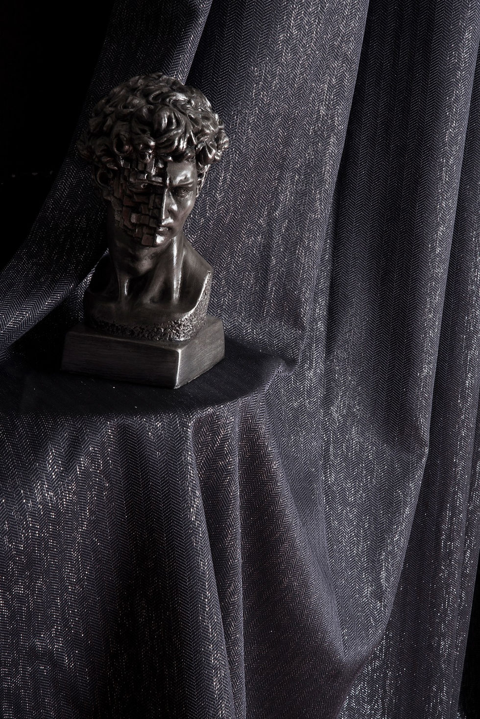 Thumbnail: LUXURY GRAY SILVER GLITTER SHINY CURTAINS FOR HOME