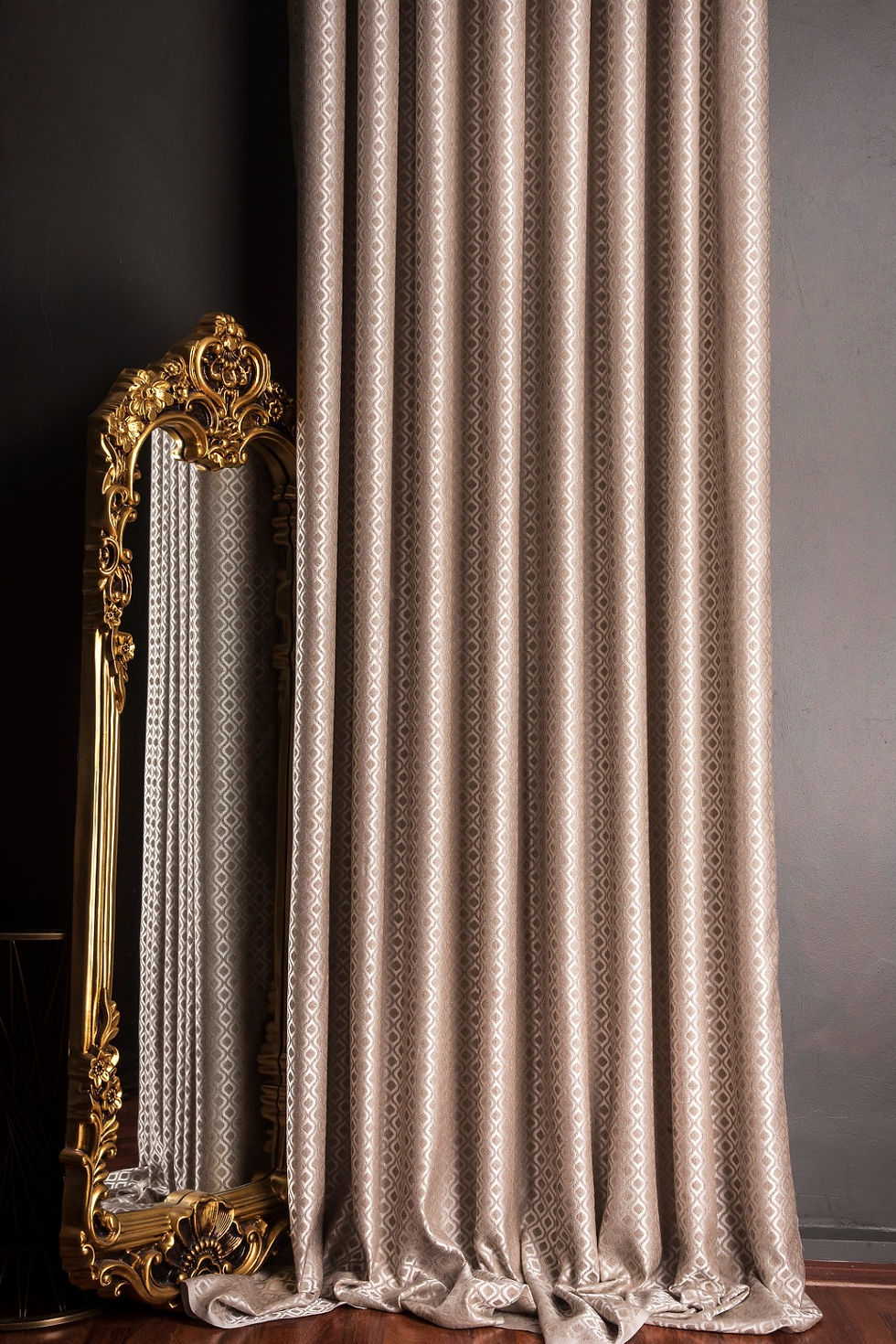 Thumbnail: MODERN CREAM BEIGE PATTERNED CURTAINS FOR LIVINGROOM