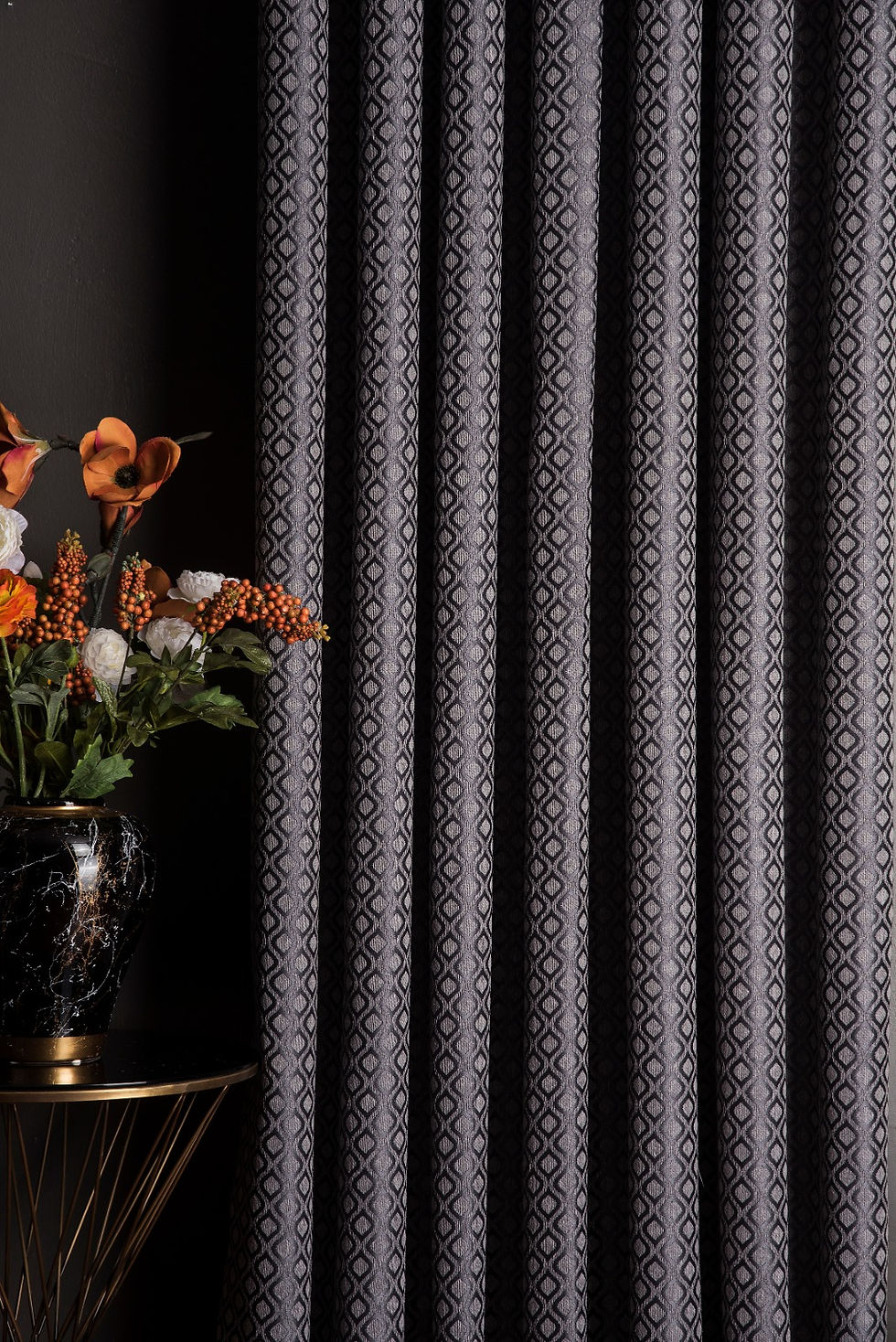 Thumbnail: MODERN GRAY PATTERNED CURTAINS FOR LIVINGROOM