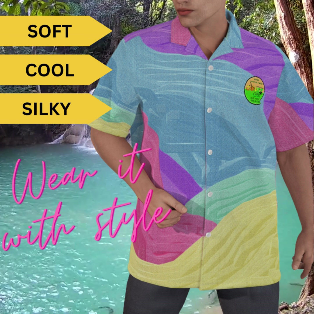 CCR Men's Hawaiian Shirt With Button Closure