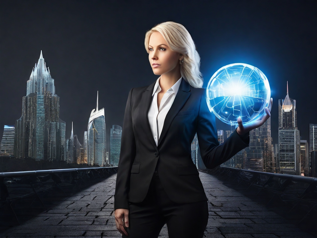 A colorful image showcasing a marketing professional using AI transformer models to conquer the marketing battlefield.