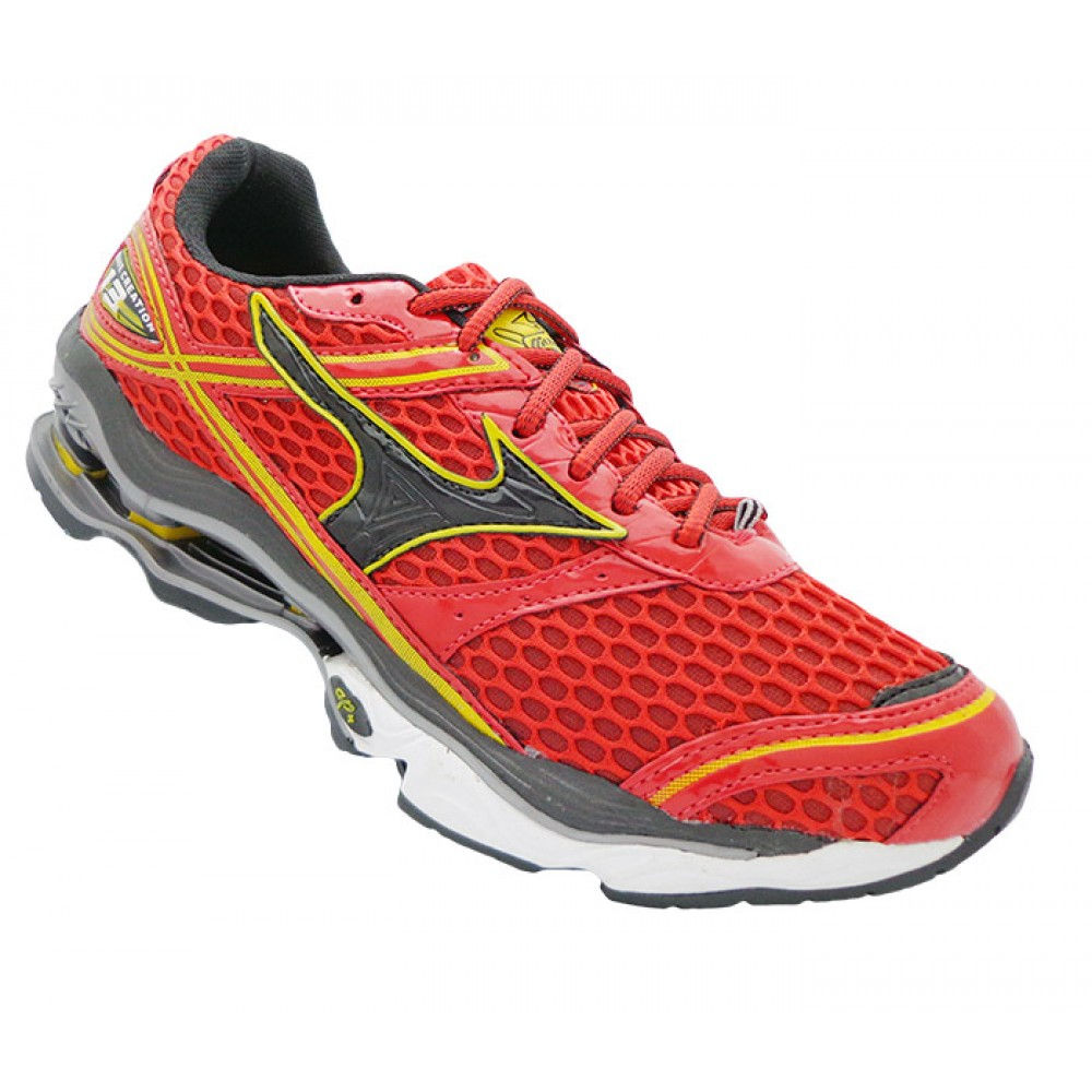 Tênis Mizuno Wave Creation 13 Vermelho e Amarelo