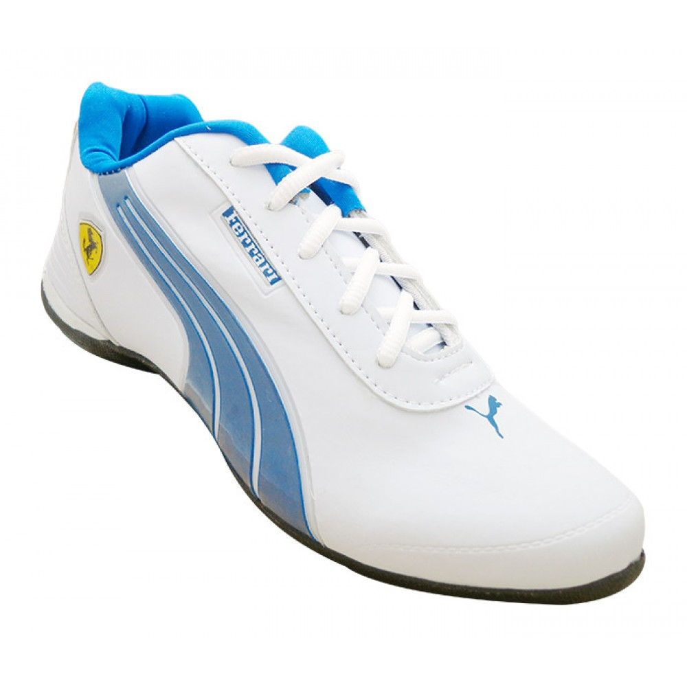 Tênis Puma Ferrari Drift Branco e Azul