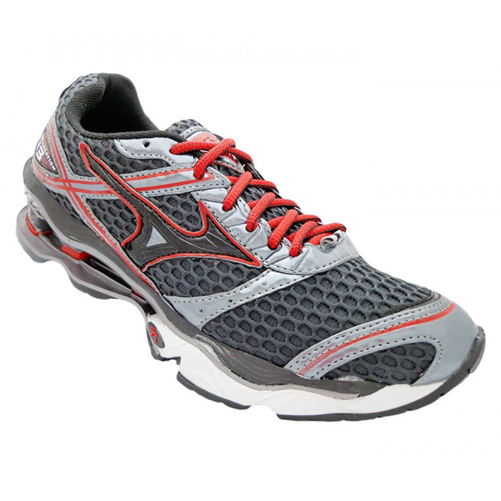 Tênis Mizuno Wave Creation 13 Grafite e Vermelho
