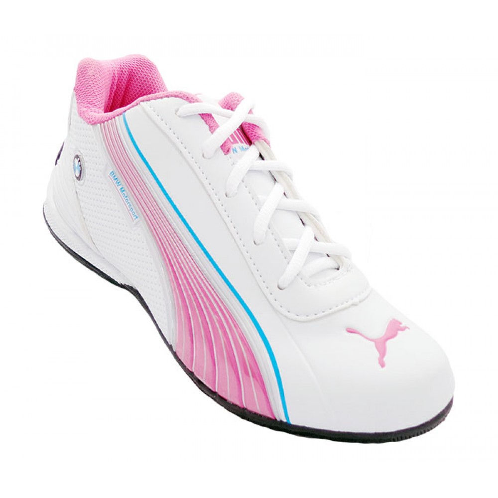 Tênis Feminino Puma BMW Motorsport Branco e Rosa