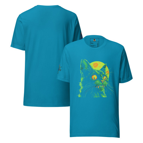 Unleash the Chaos: Psycho Zombie Cat T-shit (unisex) | BloodPressINC