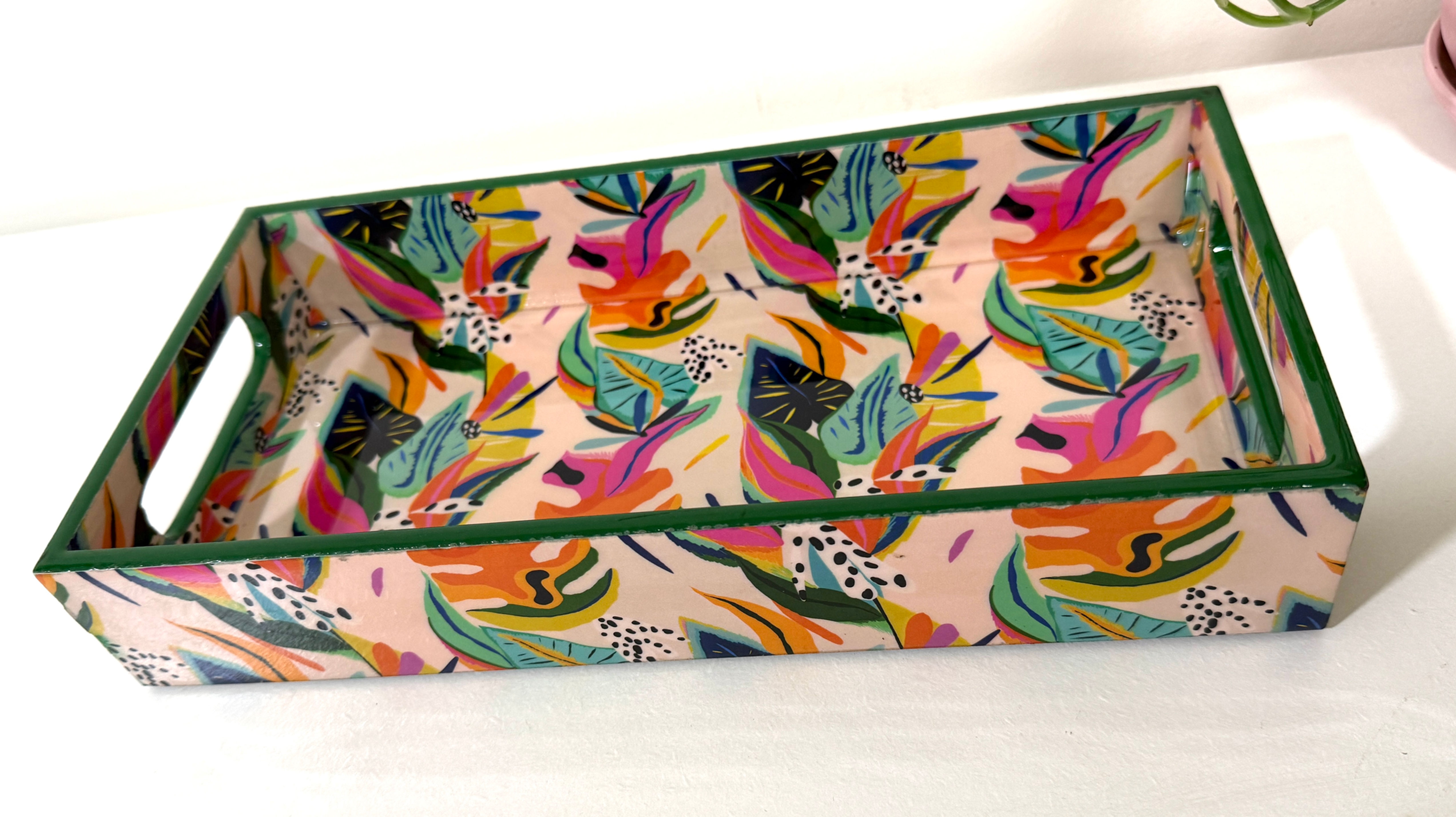 Wooden ServingTray| MDF Wood |Tropical Print