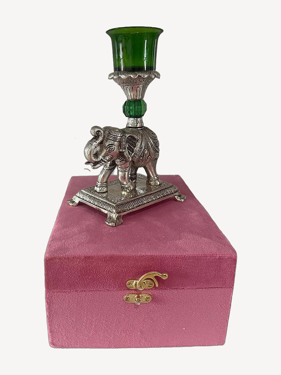 Thumbnail: Elephant Tealight Candle Holder Oxidised Metal