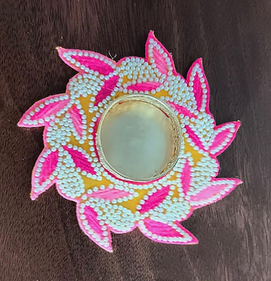 Designer Handcrafted T-light holder | Threadwork
