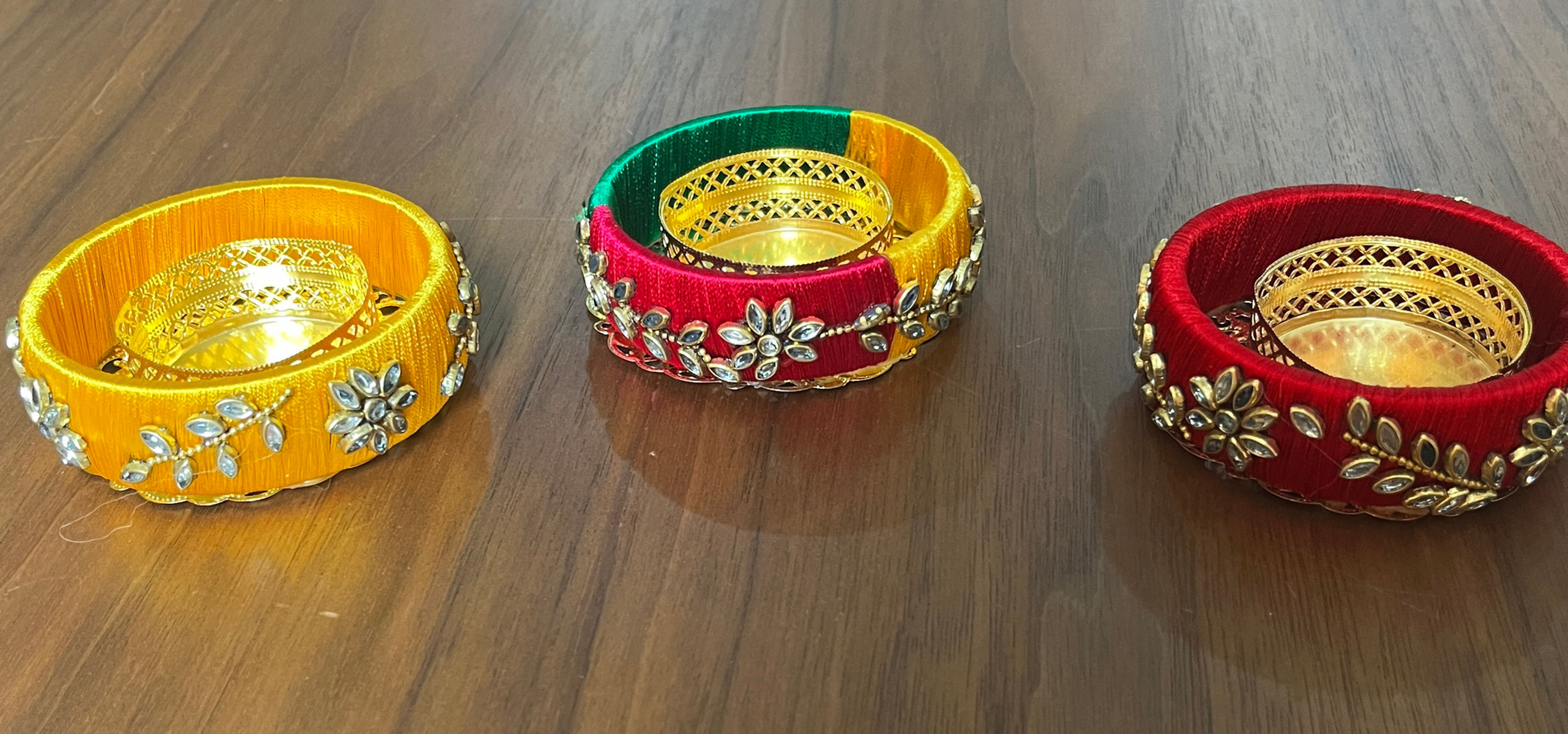 Kundan Stone Bangle T-light/diya( Design 3) (1pc)