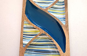 Mangowood Snacks Platter | Triangular Sections | Dip | Abstract