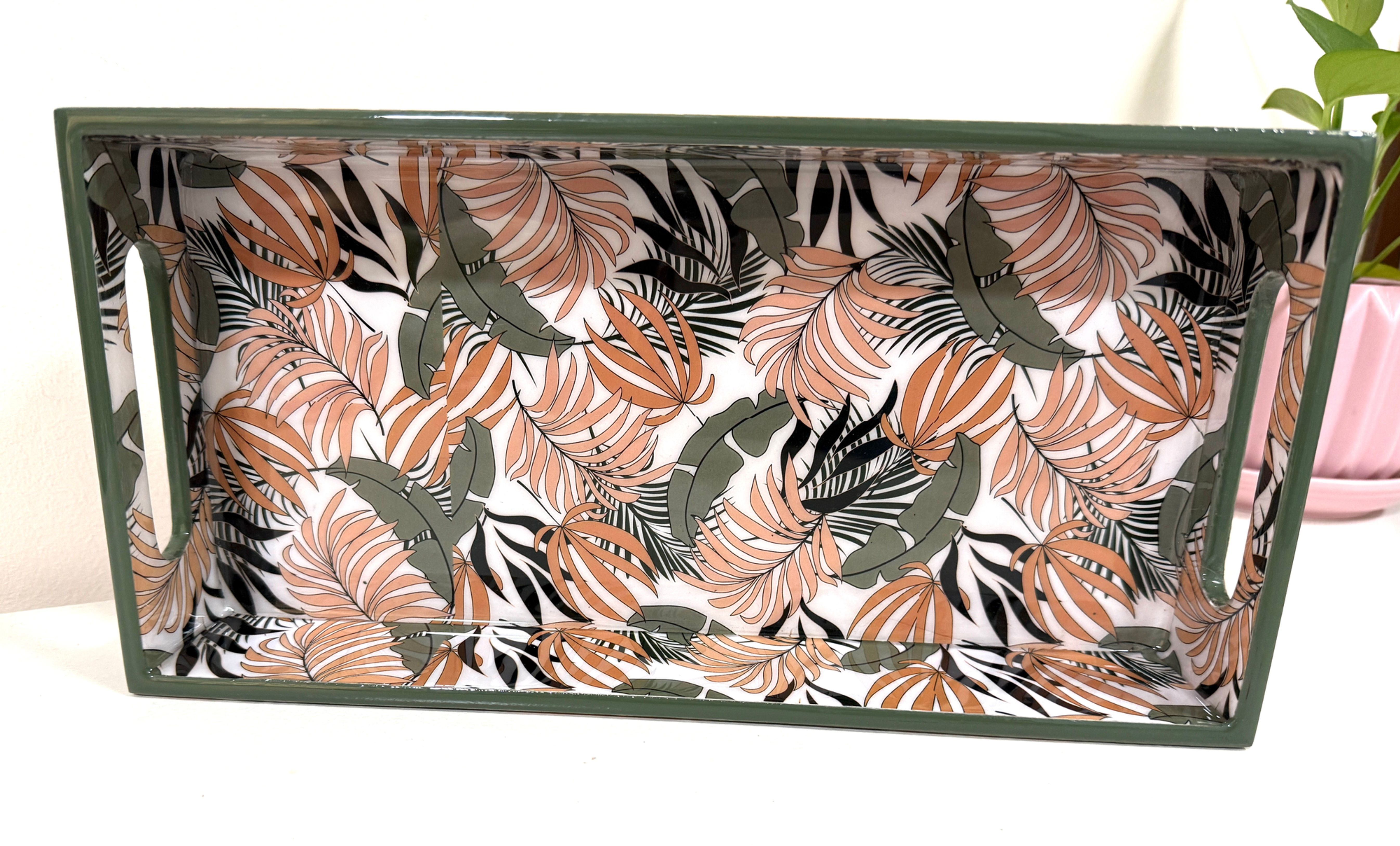 Serving Tray | MDF Wood | Floral Print
