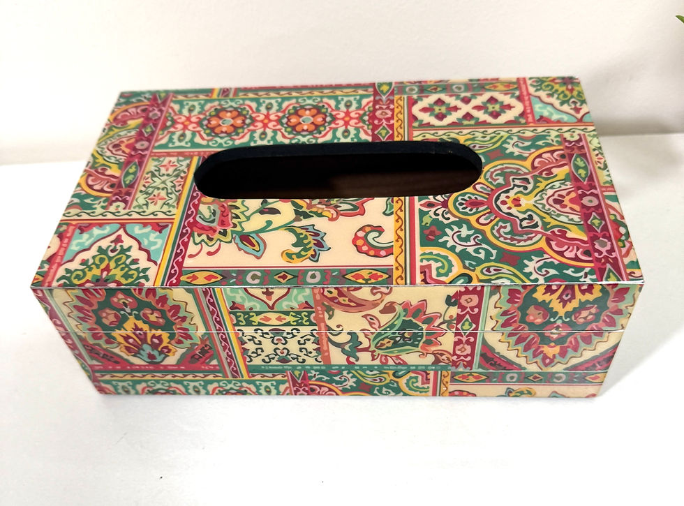 Thumbnail: Tableware set -Tray | Tissue Box |   Cutlery Holder |Moroccan Tile Print