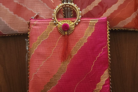 Gifting Potli Bag| Lehriya with Gotta border and Bangle handle
