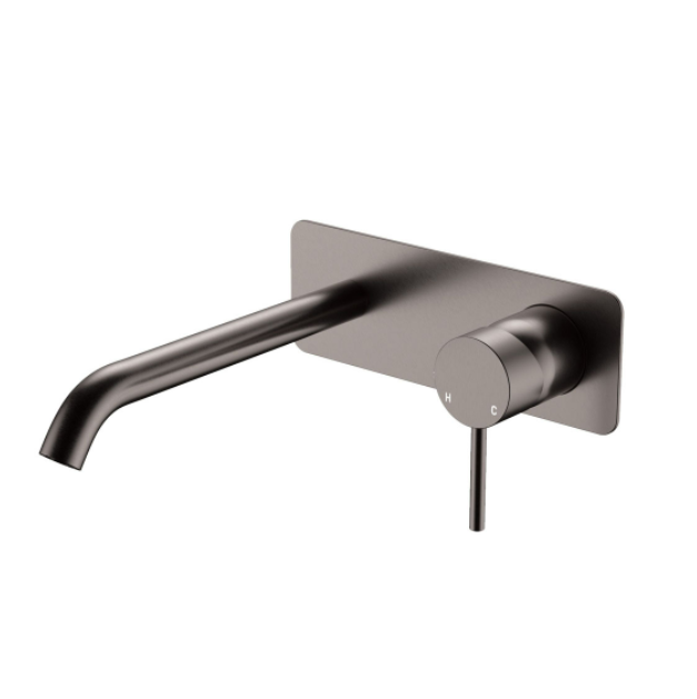 Fienza Kaya Wall Basin/Bath Mixer Square Trim - 228106GM